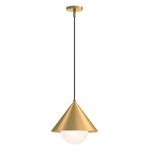Lampa wisząca szczotkowany złoto-opalowy REMYCK 1xE27x60W Alora Mood 836220 Lampa wisząca szczotkowany złoto-opalowy REMYCK 1xE27x60W Alora Mood 836220