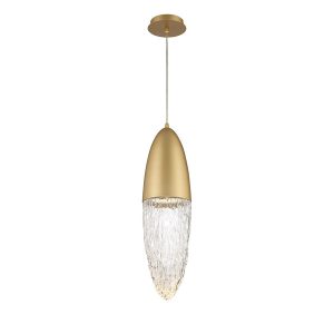 Lampa wisząca szczotkowany złoto-przezroczysty ECROU 1xGU10x8W Quintiesse 836303 Lampa wisząca szczotkowany złoto-przezroczysty ECROU 1xGU10x8W Quintiesse 836303