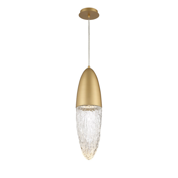 Lampa wisząca szczotkowany złoto-przezroczysty ECROU 1xGU10x8W Quintiesse 836303