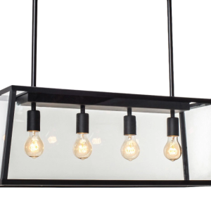 Lampa Wisząca Szklana OCEANACE Klosz Vintage Retro Loft Industrialna Czarna 1057431 Lampa Wisząca Szklana OCEANACE Klosz Vintage Retro Loft Industrialna Czarna 1057431
