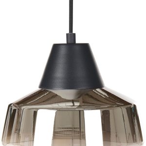 Lampa wisząca szklany klosz czarno-złota 61063 Lampa wisząca szklany klosz czarno-złota 61063