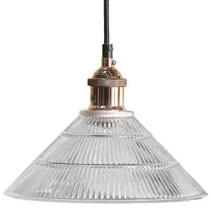 Lampa wisząca szklany klosz miedziana 142050 Lampa wisząca szklany klosz miedziana 142050