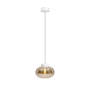 Lampa wisząca szkło bursztynowo-biały marmur MOONSTONE 1xE27x7W Maxlight 845875 Lampa wisząca szkło bursztynowo-biały marmur MOONSTONE 1xE27x7W Maxlight 845875