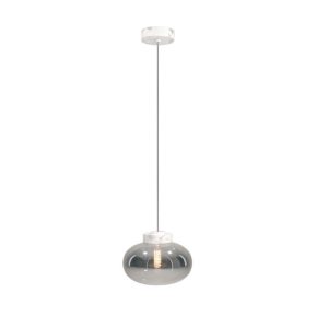 Lampa wisząca szkło dymiona-biały marmur MOONSTONE 1xE27x7W Maxlight 846147 Lampa wisząca szkło dymiona-biały marmur MOONSTONE 1xE27x7W Maxlight 846147