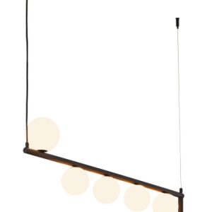 Lampa Wisząca TAIDA Czarny Biały Szklane 1068211