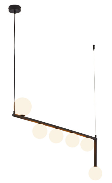 Lampa Wisząca TAIDA Czarny Biały Szklane 1068211