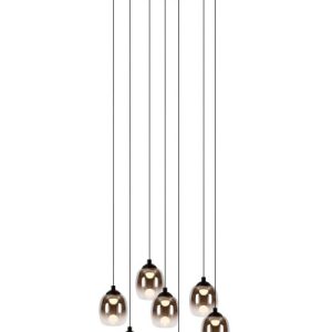 Lampa wisząca TAMINO czarna LED 7x7W Ciepła biel 3300lm Lucide 841864
