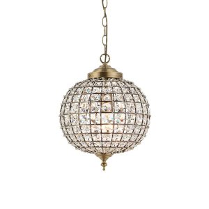Lampa wisząca TANARO antyczna mosiężna 1xE27x20W IP20 Endon 1027241 Lampa wisząca TANARO antyczna mosiężna 1xE27x20W IP20 Endon 1027241