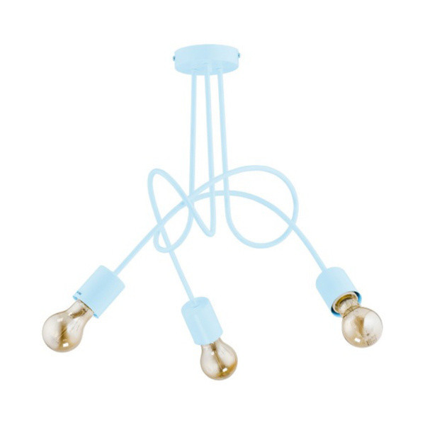 Lampa wisząca TANGO niebieska 3xE27x15W wym:41x48x48cm IP20 Alfa 1029997