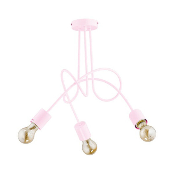 Lampa wisząca TANGO różowa 3xE27x15W wym:41x48x48cm IP20 Alfa 1029982