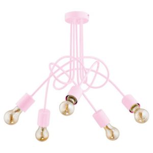 Lampa wisząca TANGO różowa 5xE27x15W wym:41x50x50cm IP20 Alfa 1029991 Lampa wisząca TANGO różowa 5xE27x15W wym:41x50x50cm IP20 Alfa 1029991