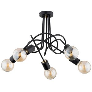 Lampa wisząca TANGO splątane ramiona czarna 5xE27x15W IP20 Alfa 984832 Lampa wisząca TANGO splątane ramiona czarna 5xE27x15W IP20 Alfa 984832