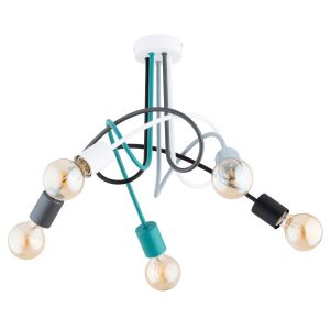 Lampa wisząca TANGO splątane ramiona multikolor 5xE27x15W IP20 Alfa 984851 Lampa wisząca TANGO splątane ramiona multikolor 5xE27x15W IP20 Alfa 984851