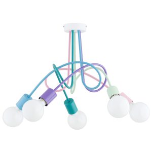 Lampa wisząca TANGO splątane ramiona multikolor 5xE27x15W IP20 Alfa 984847 Lampa wisząca TANGO splątane ramiona multikolor 5xE27x15W IP20 Alfa 984847