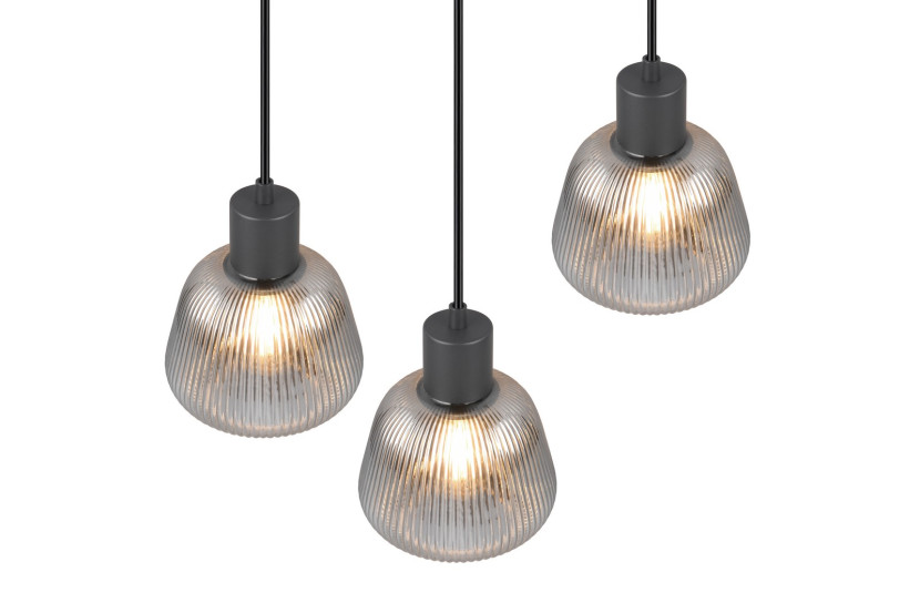 Lampa wisząca TARIFA czarna 3xE27x25W wym:150x37x37cm IP20 Trio 988612