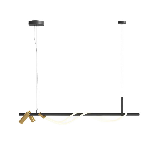 Lampa wisząca TAU czarno-biała LED 1x42W Ciepła biel 1500lm Maytoni 852189