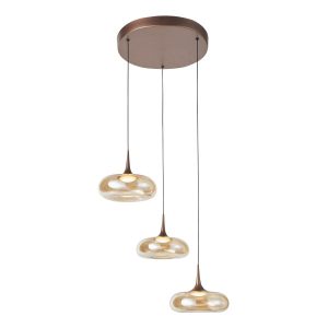 Lampa wisząca Tenele miedziana LED 21W 3000K 1300lm Italux 984918