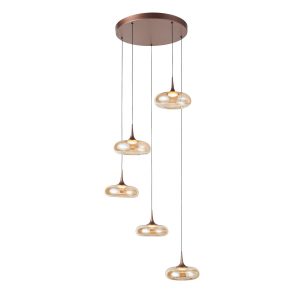 Lampa wisząca Tenele miedziana LED 35W 3000K 1514lm Italux 984934