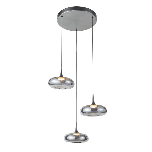 Lampa wisząca Tenele srebrna LED 21W 3000K 1300lm Italux 984883