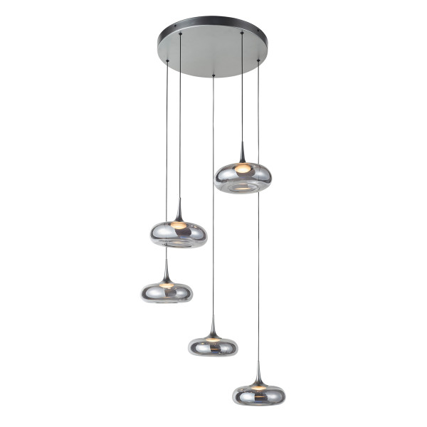 Lampa wisząca Tenele srebrna LED 35W 3000K 1514lm Italux 984906