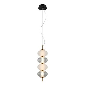 Lampa wisząca TESTA czarno-biała LED 4x16W 1000lm Italux 841687