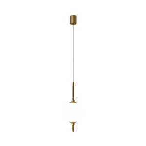 Lampa wisząca The Sixth Sense mosiężno-biała LED 1x7W 3000K 400lm Maytoni 849406