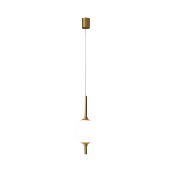Lampa wisząca The Sixth Sense mosiężno-biała LED 1x7W 3000K 400lm Maytoni 849406