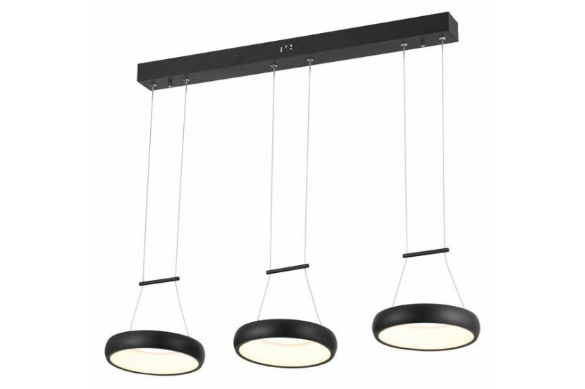 Lampa wisząca Thea czarna LED 3x12W Neutralna biel 2820lm Reality 845285