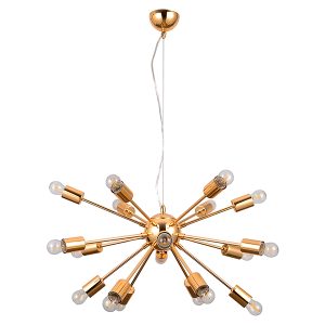 Lampa wisząca Theo 18-punktowa stalowa złota 34882 Lampa wisząca Theo 18-punktowa stalowa złota 34882