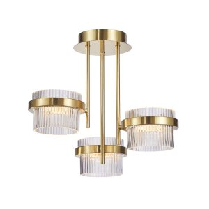 Lampa wisząca Tiara złota piaskowana LED 24W 3000K 2603lm Italux 1030096 Lampa wisząca Tiara złota piaskowana LED 24W 3000K 2603lm Italux 1030096
