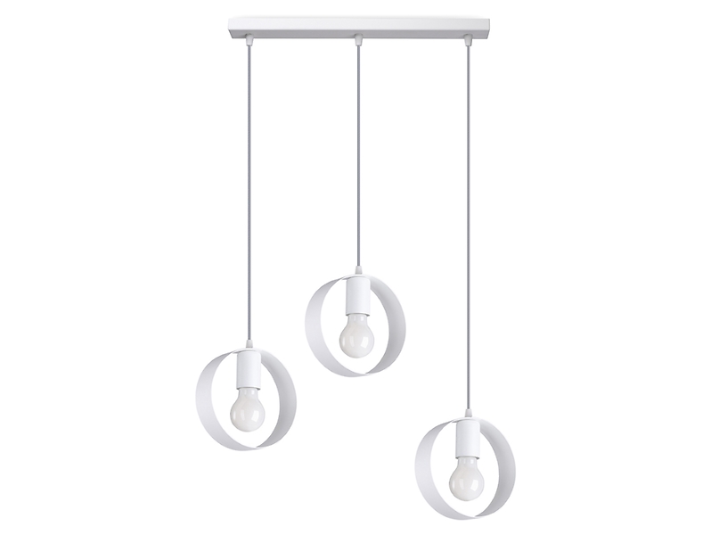 Lampa wisząca Titran 3-punktowa stalowa biała 72727