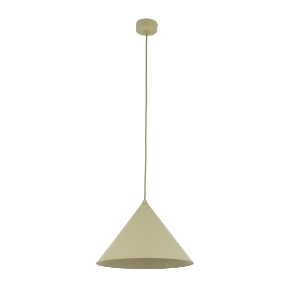 Lampa wisząca TK Lighting Cono L stożek metalowy pistacjowy 1Xe27 -1szt. 961576