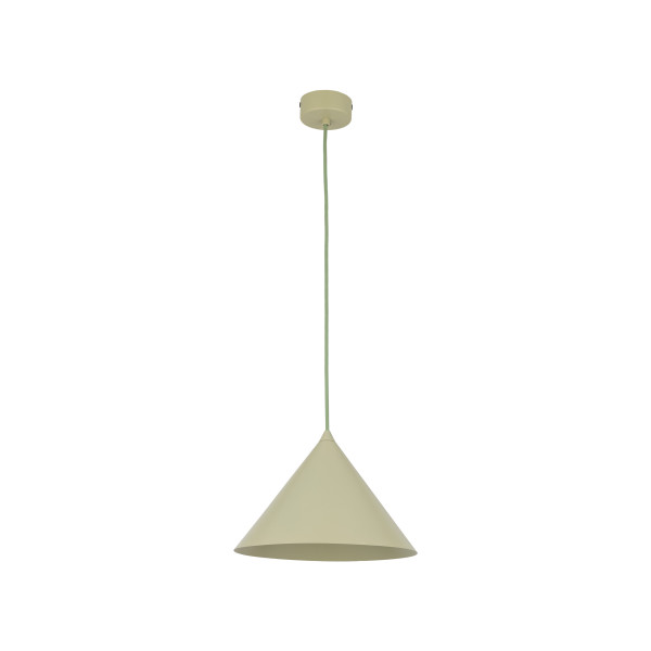 Lampa wisząca TK Lighting Cono M stożek metalowy pistacjowy 1Xe27 -1szt. 961583