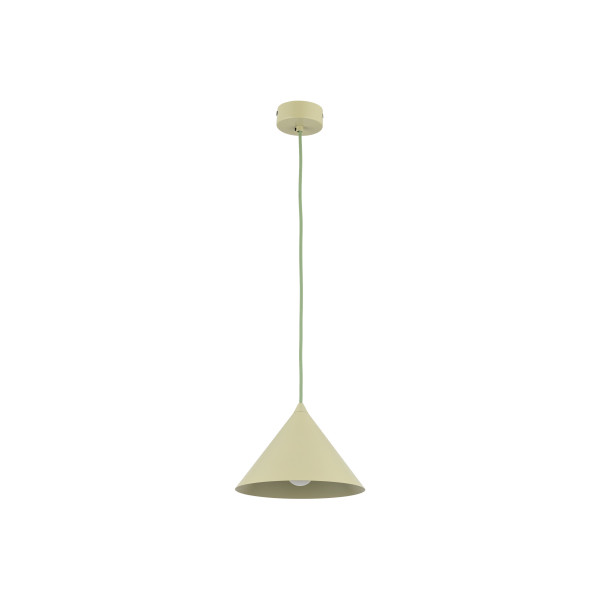 Lampa wisząca TK Lighting Cono S stożek metalowy pistacjowy 1Xe27 -1szt. 961595