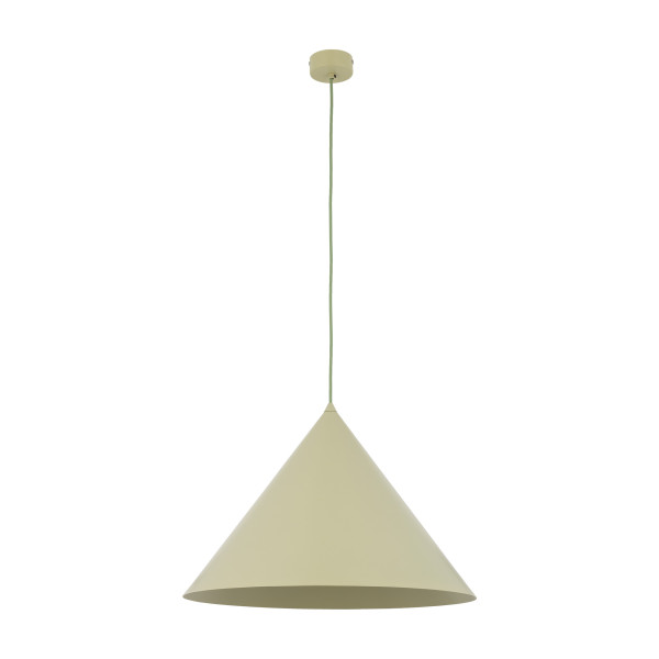 Lampa wisząca TK Lighting Cono XL stożek metalowy pistacjowy 1Xe27 -1szt. 961600