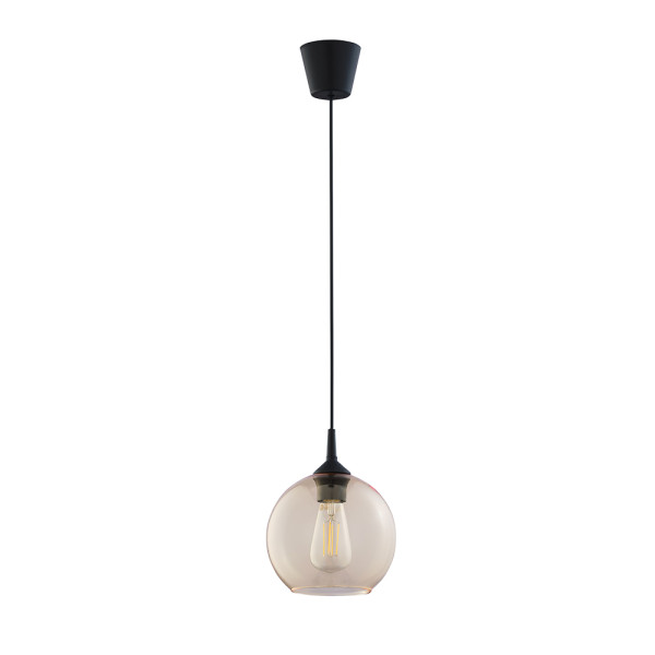 Lampa Wisząca Tk Lighting Cubus Kulka 20Cm Bursztynowa 994286