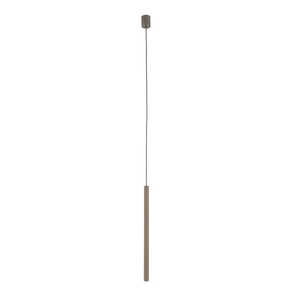Lampa Wisząca Tk Lighting Ferro Brązowa Ryflowana Tuba Sopel Rurka 50Cm 964454