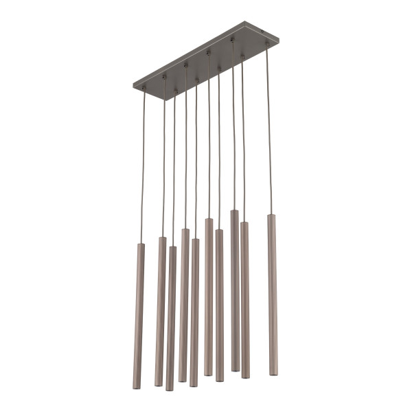 Lampa Wisząca Tk Lighting Ferro listwa Brązowa Tytan Ryflowana Tuba Rurka 964499