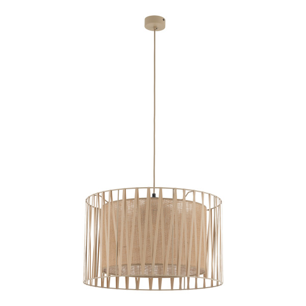 Lampa Wisząca Tk Lighting Harmony Sabia Beżowa Pleciony Lniany Abażur 979122
