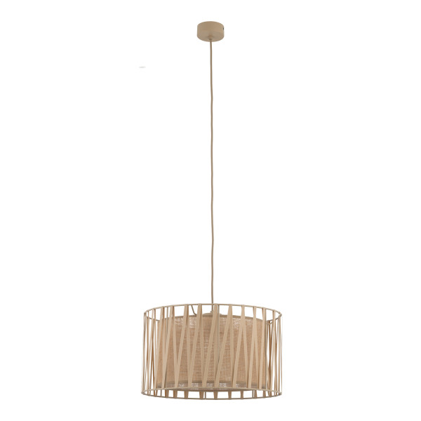 Lampa Wisząca Tk Lighting Harmony Sabia Beżowa Pleciony Lniany Abażur 979119