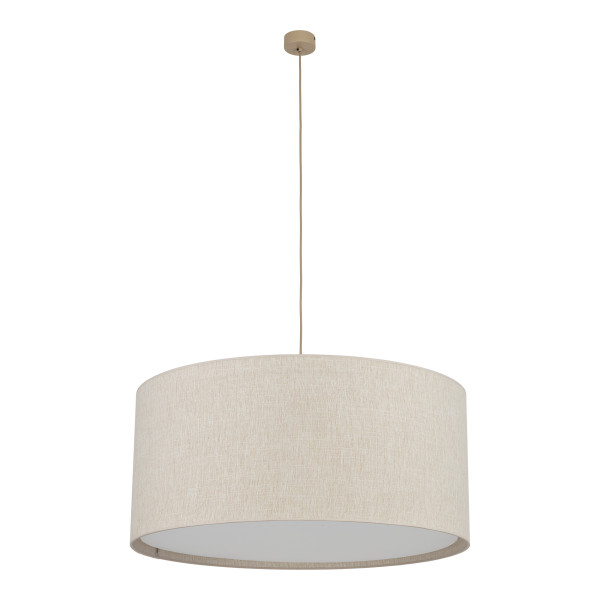 Lampa Wisząca Tk Lighting Largo Beżowy Abażur Z Białą Przysłona 3Xe27 964118