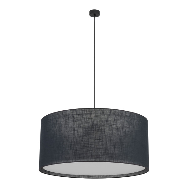 Lampa Wisząca Tk Lighting Largo Czarny Abażur Z Białą Przysłona 3Xe27 964111