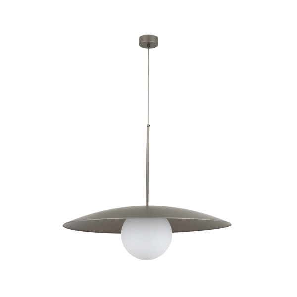 Lampa Wisząca Tk Lighting Slate brązowa tytan Talerz Kula Szklana kula 959731