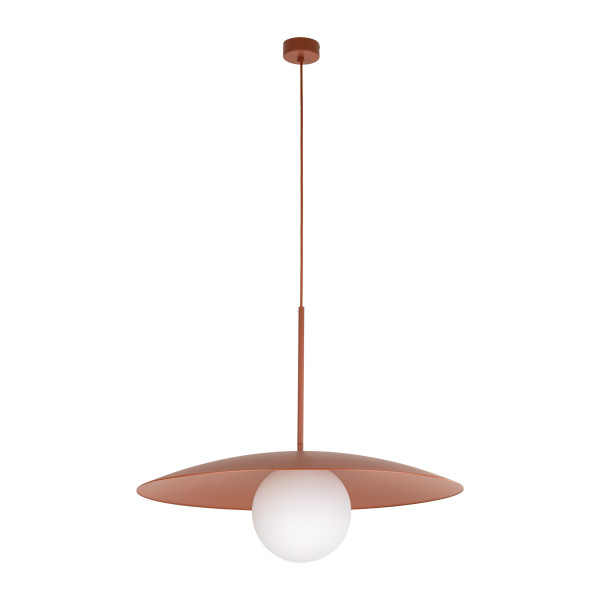 Lampa Wisząca Tk Lighting Slate ceglany czerwony Talerz Kula Szklana kula 959735