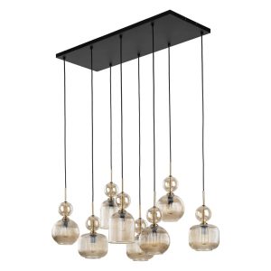 Lampa Wisząca Tk Lighting Sophia Kaskada 8Xe14 Klosze Koniakowe Ryflowane 994307 Lampa Wisząca Tk Lighting Sophia Kaskada 8Xe14 Klosze Koniakowe Ryflowane 994307