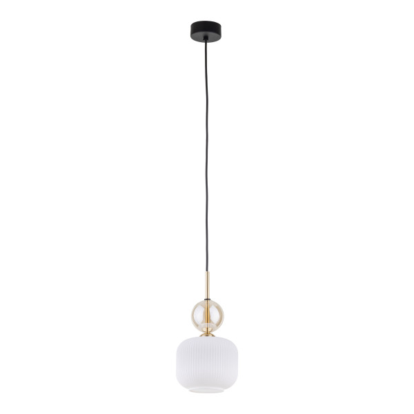 Lampa Wisząca Tk Lighting Sophia Koniakowa Kulka Biały Ryflowany Klosz 994291