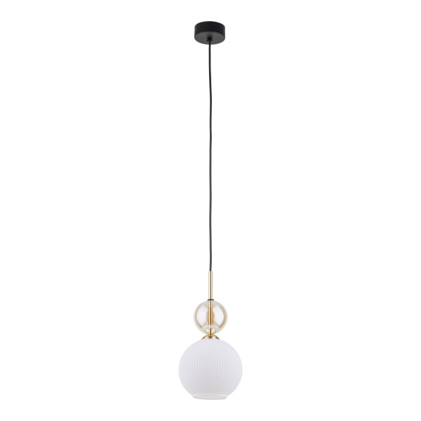 Lampa Wisząca Tk Lighting Sophia Koniakowa Kulka Biały Ryflowany Klosz 994292