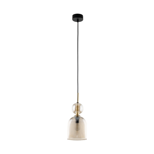 Lampa Wisząca Tk Lighting Sophia Koniakowy Ryflowany Klosz 1Xe14 994279