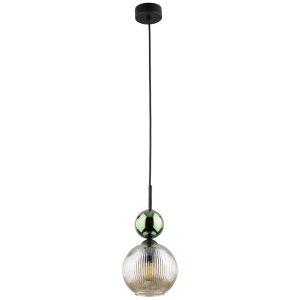Lampa Wisząca Tk Lighting Sophia Zielona Kulka Ryflowany Klosz Koniakowy 994317 Lampa Wisząca Tk Lighting Sophia Zielona Kulka Ryflowany Klosz Koniakowy 994317
