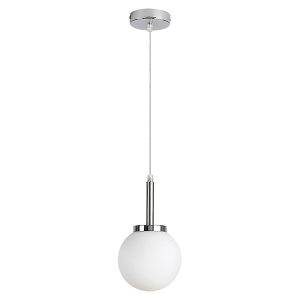 Lampa wisząca Togo metalowa biało-srebrna 299181